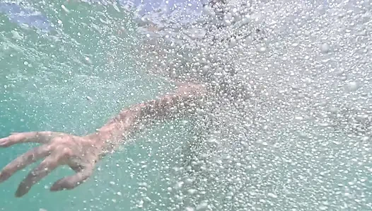 Naked Paradise -Underwater play with naked girl