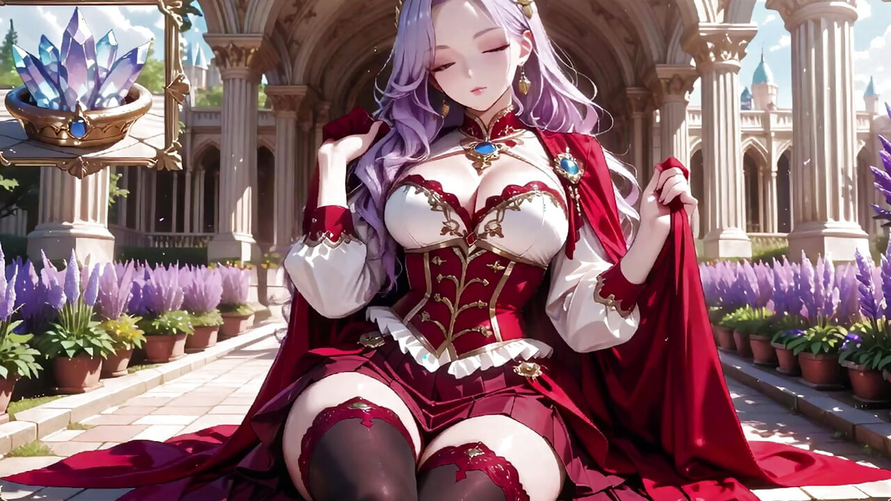 Lazy Coronation on the Golden Throne, Red & White Haute Couture is Insane!