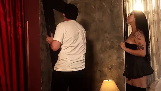 I FUCK MY GOTHIC NEIGHBOR'S HUGE ASS AND I COME ON HER TIGHT ASS