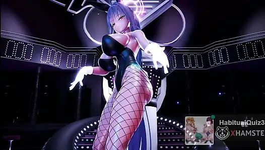 MMD R18 Karin Tsunodate Ah да Oppai зайчик большие сиськи хочет анал 3D хентай трах дилдо, глотание спермы