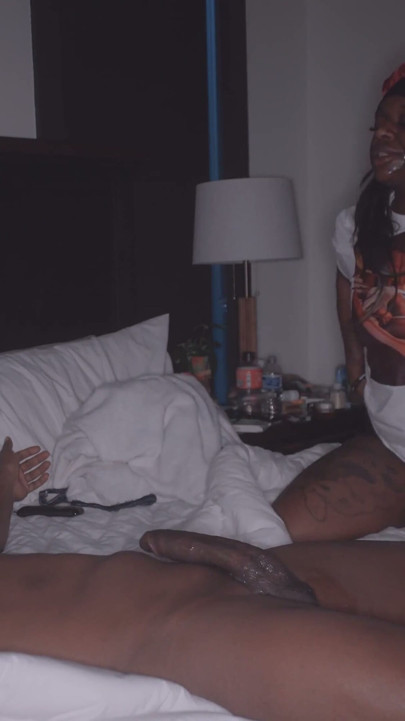 Ebony Wakes Best Friends Boyfriend up to Some Pussy