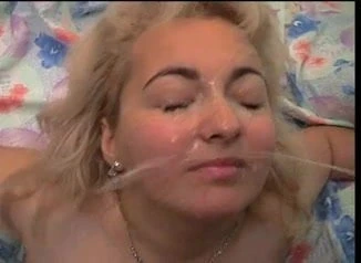 Amateur milf double facial