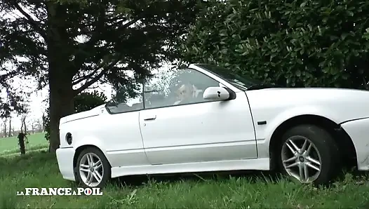 Big titted mature gangbanged and jizzed outdoor