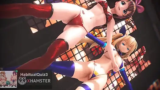 mmd r18  Kizuna AI & Mirai Akari FUCK Me sex dance ahegao ntr fuck hard dildo 3d hentai
