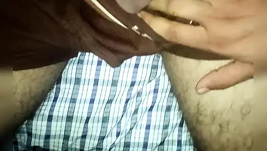Fucked girlfriend sitting in bed