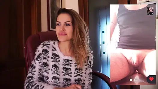 Brunette MILF talks about a very small cock for the webcam