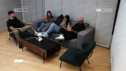 What a! I Fuck My Stepsister's Best Friend Through Ripped Jeans While We Play One