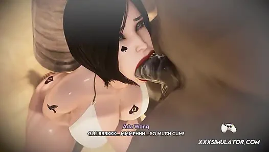 Ada büyük zenci yarağını derine alıyor ve her döllemeyle inliyor