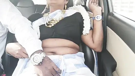 Indian Bhabhi Car Sex. Telugu Bhabi Car Long Drive for Fucking with Stepson