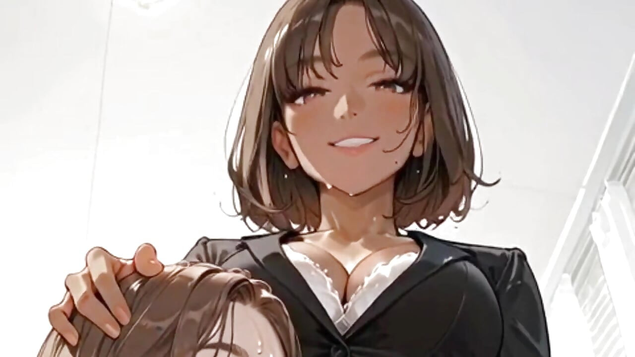 Trans hatunlar bir sürü tükürük ile sert emiyor, animasyon hentai trans