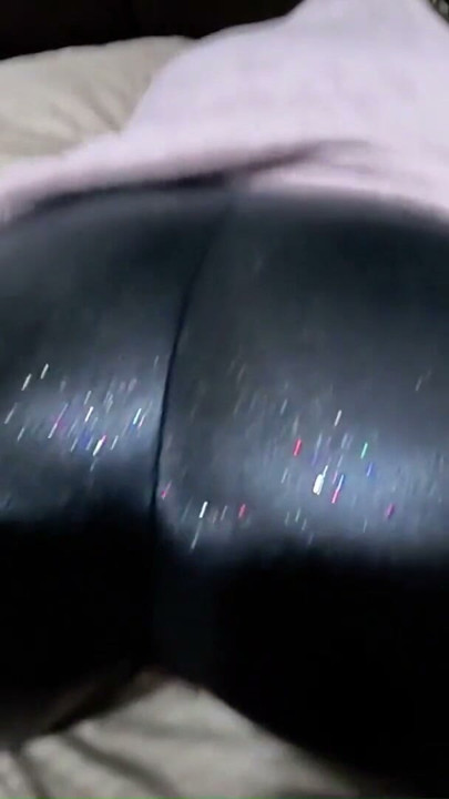 Brown Leather Dominant Wife Lookalike Twist. Deepthroat, Doggy and Creampie | Clip 1