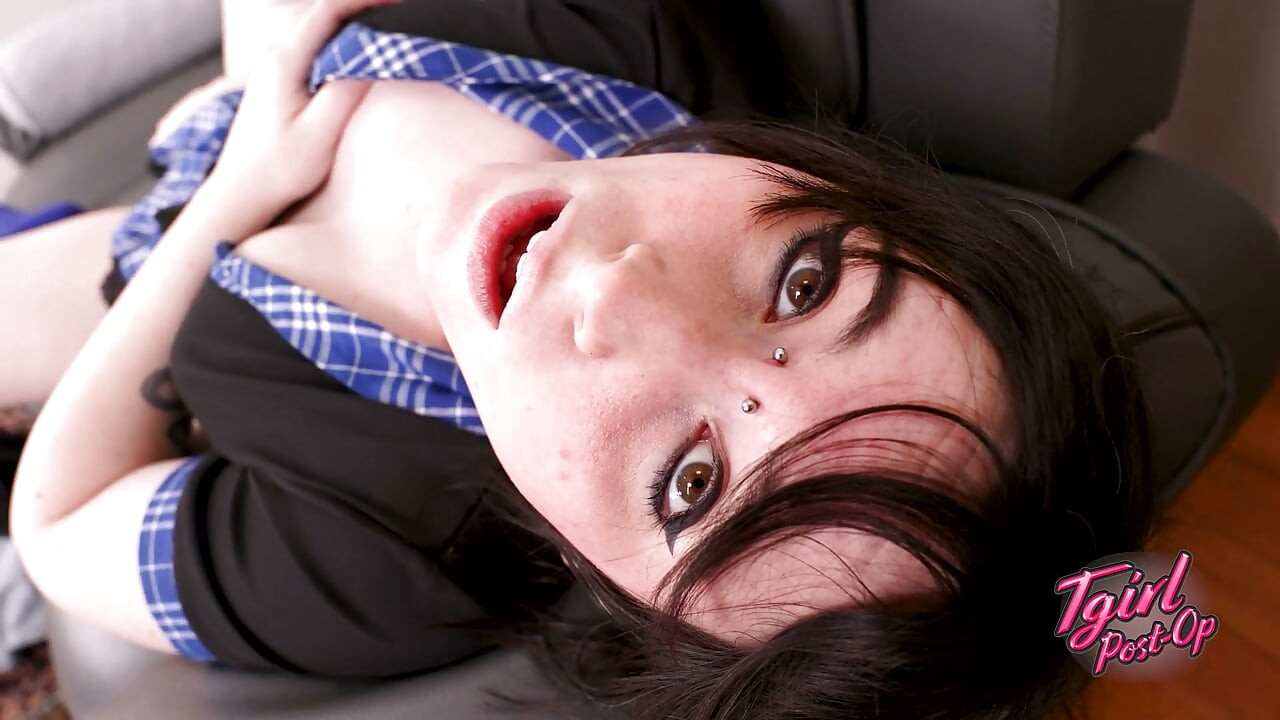 TGIRLPOSTOP Pleasures Herself Using Toy While Fingering Ass