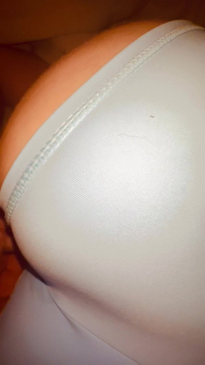 Close Up Rubbing My Big Cock On Wife’s Perfect Tight Cameltoe In Doggystyle Bent Over In Tight Blue Yoga Pant Shorts Getting Wet