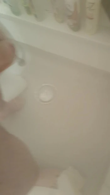 Fatty wanking in shower