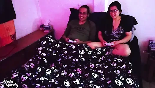 She lost a bet playing video games and had to suck me off, but ended up fucking me.