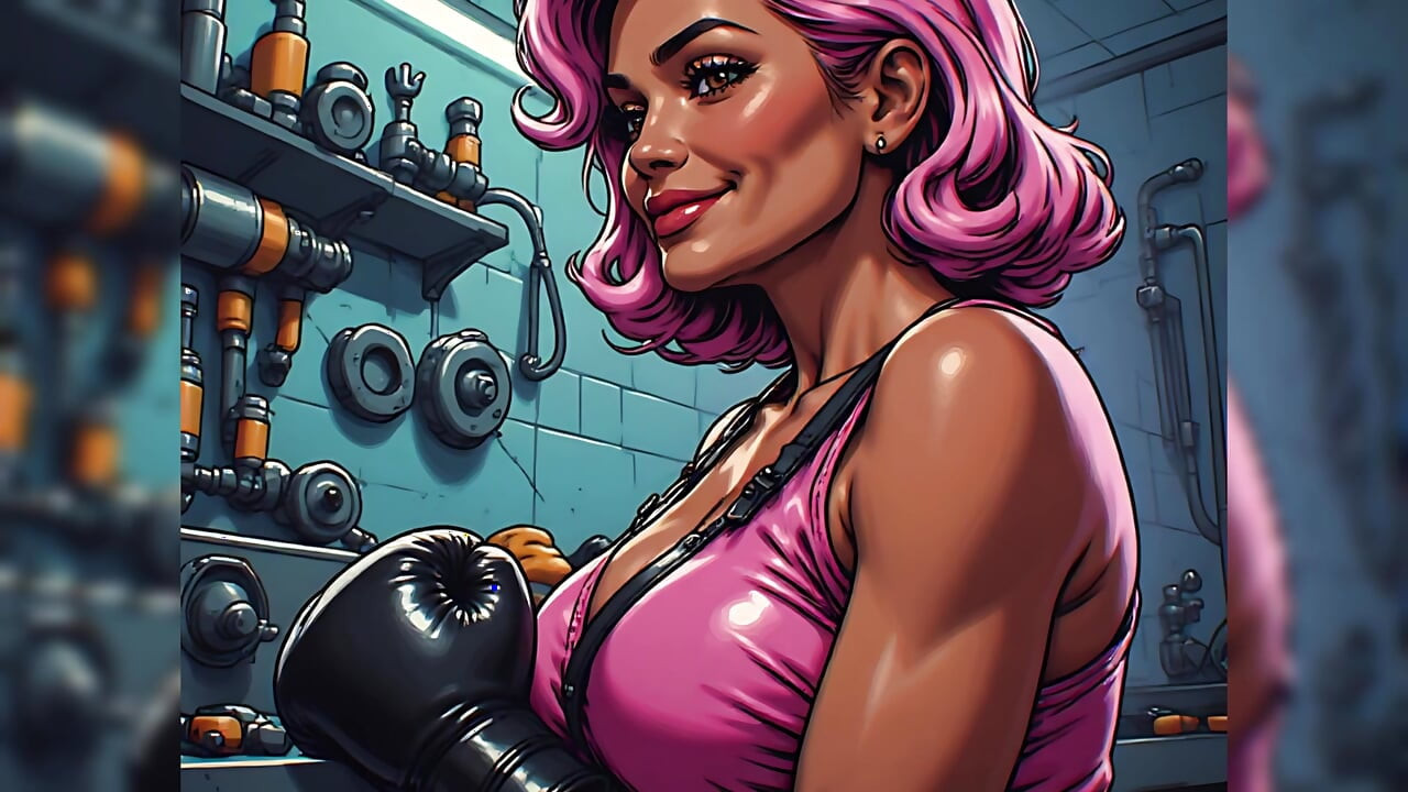 Mujeres sexy en arte boxeador