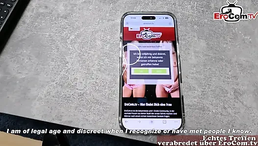 German student Arina Wolf picked up at the EroCom app sex date