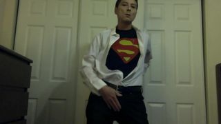 Sexy super-homem stripper cosplay clark kent logan bunda