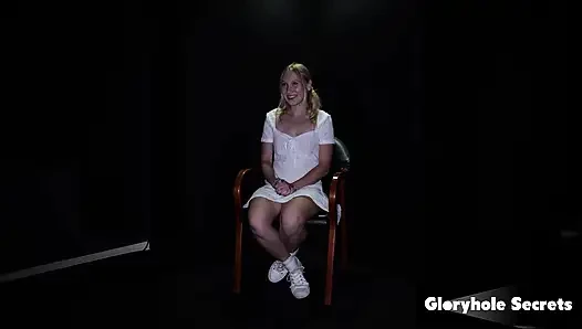 GLORYHOLE SECRETS - Mckenna Lynn Swallows Stranger Loads At Gloryhole