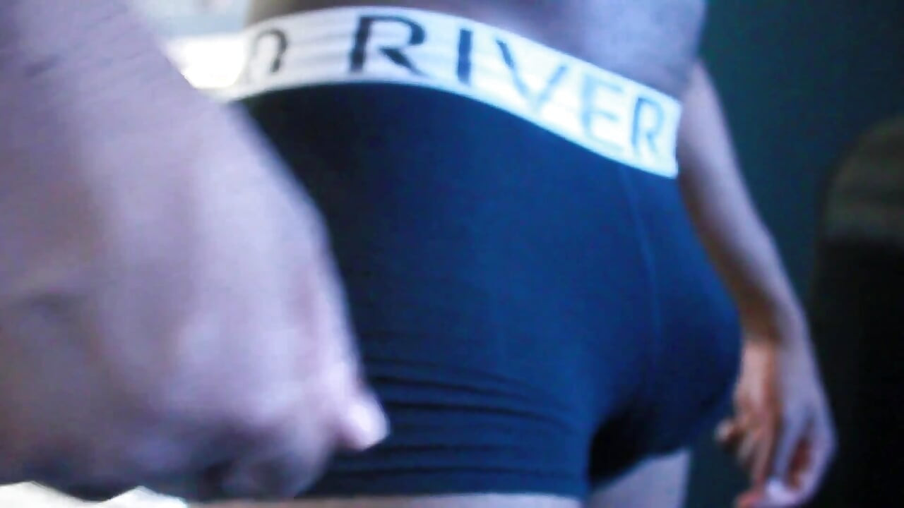 Black Stud Showing off Underwear and Gooning, Getting Hard and Showing Muscle Butt and BBC