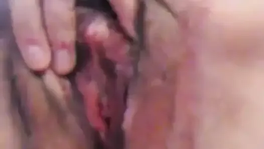 Granny strokes big clit to orgasm