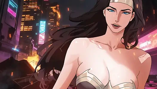 SÜPERMEN HARIKA KADıNıN BÜYÜK GÖTÜNÜ SIKIYOR. THE AFTER BATTLE