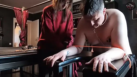 Domlady Mia - Punishment of Terror for the Slave - Whipped on the Cross and the Penalty Buck - Part 2