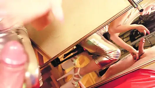 An diesem kleid, blonde milf lutscht großen schwanz pov eva latex, dicker arsch, milf, absätze, fetisch kink
