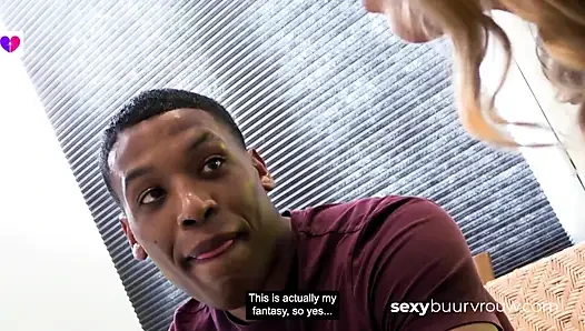 Dutch Interracial: Post-op trans woman gets fucked by black men in her room