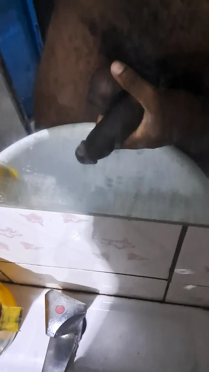 Bathroom sex porn star. African black long penis sex and ejacualtion sperms and masturbation. Romancing my long BBC cock long Er