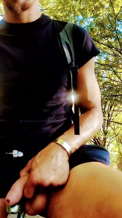 Just Being a Tease on My Bike Playing with My Sausage