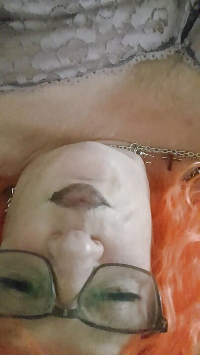 tranny with  herself