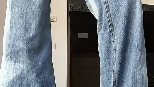 Omorashi Girl Wetting Her Jeans On Purpose: Got Desperate With Huge Bladder Bulge To Piss My Pants For You