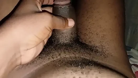 Playing with my hairy dick,not erected