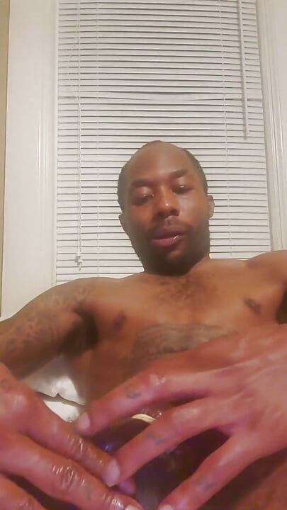 BBC stroking hard dick