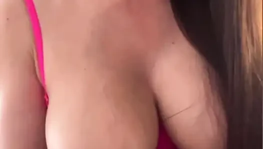 My stepsister with big tits showed how deep she can suck cock