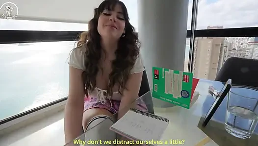 My Classmate Comes to Study Espanglish and We End up Fucking