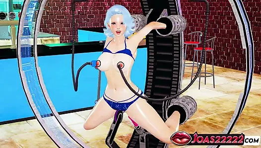Rule34 Michie fuck machine 3D Hentai - kitzler-vibrator, doppelte penetration, analkugeln dildo, Squirting in unzensierter Animation