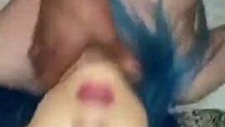 Skinny blue hair beauty gets rocked by bbc