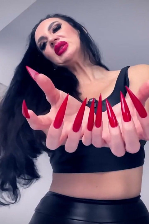 Long Nails Goddess Makes You Stroke for Her