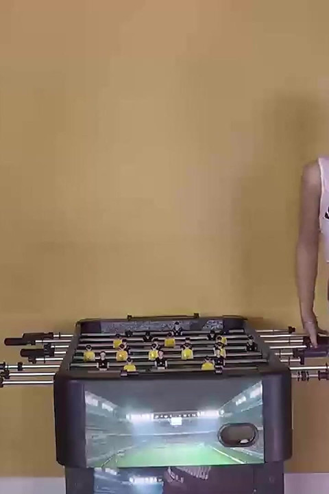 Breasts Were Quickly Exposed in a Playful Strip Foosball Game