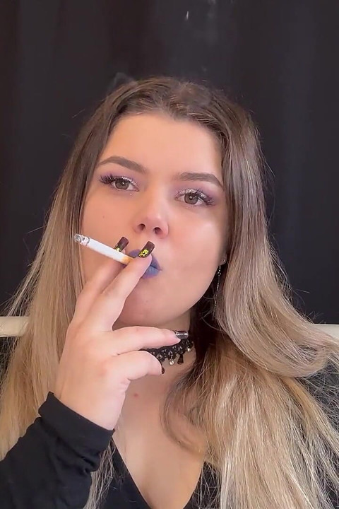 Worship My Smoke: BBW Goddess Puffs Cig & Vape