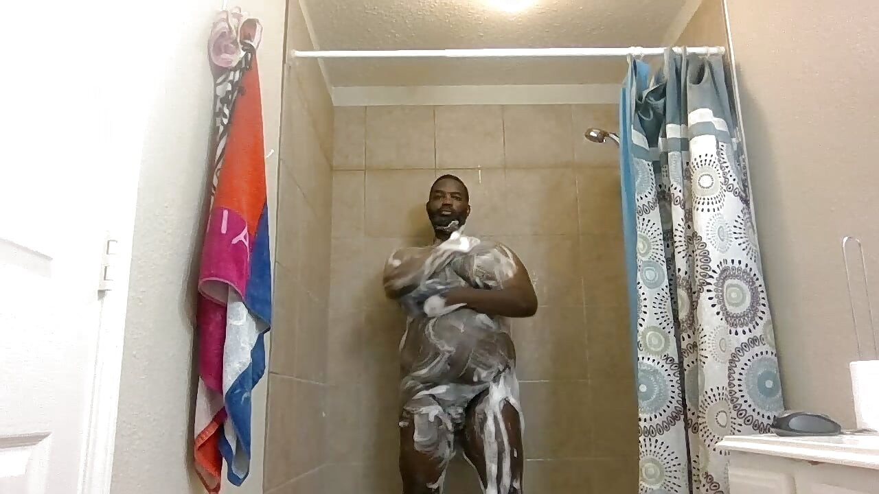 Mid-day sexy soapy shower