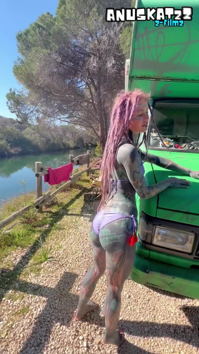Tattooed Alt Couple Gets Filthy Outdoors - Road Trip Perverse Adventures | Clip 1