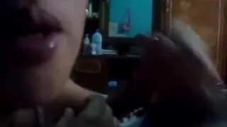 Pinoy wife eating cum