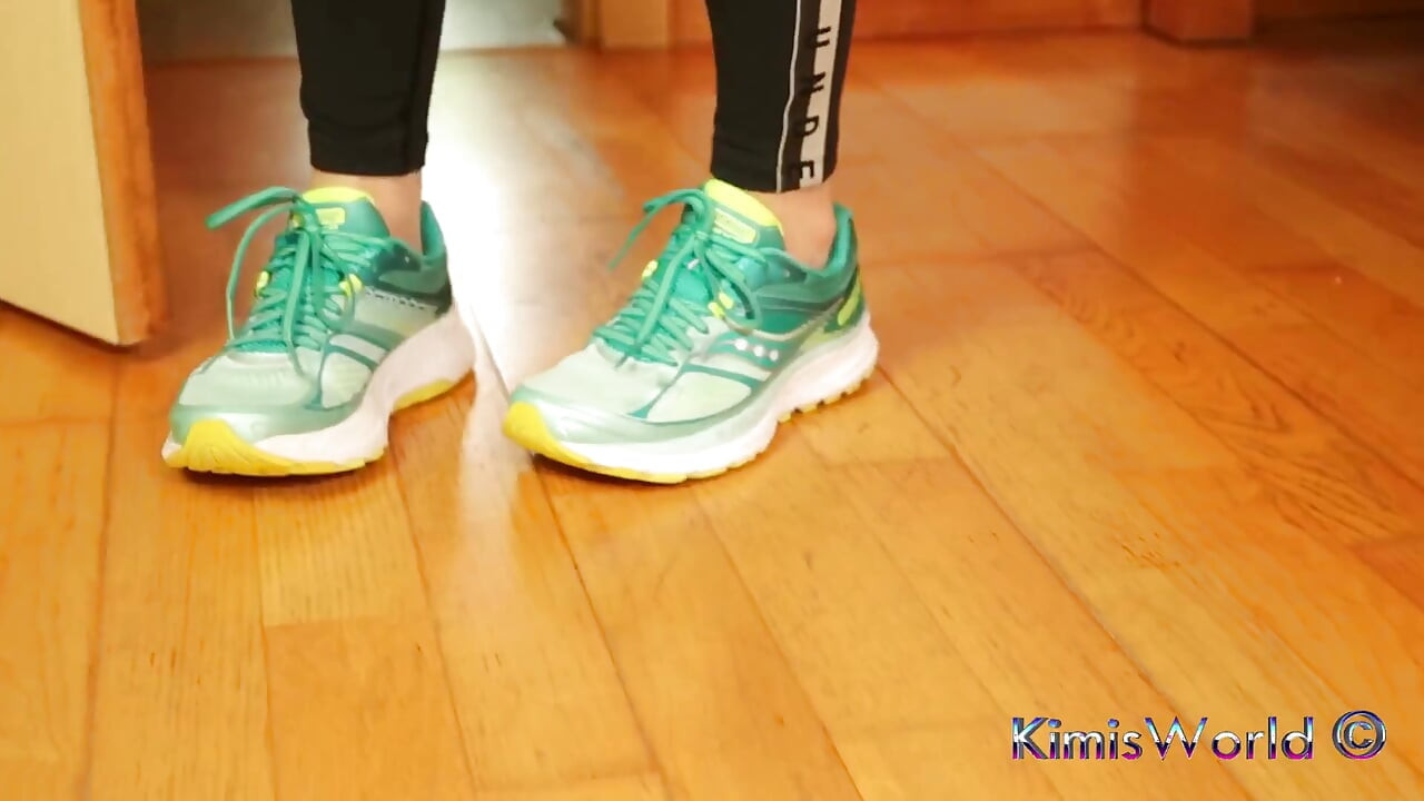 Sneaker Tease in Sheer Nylons
