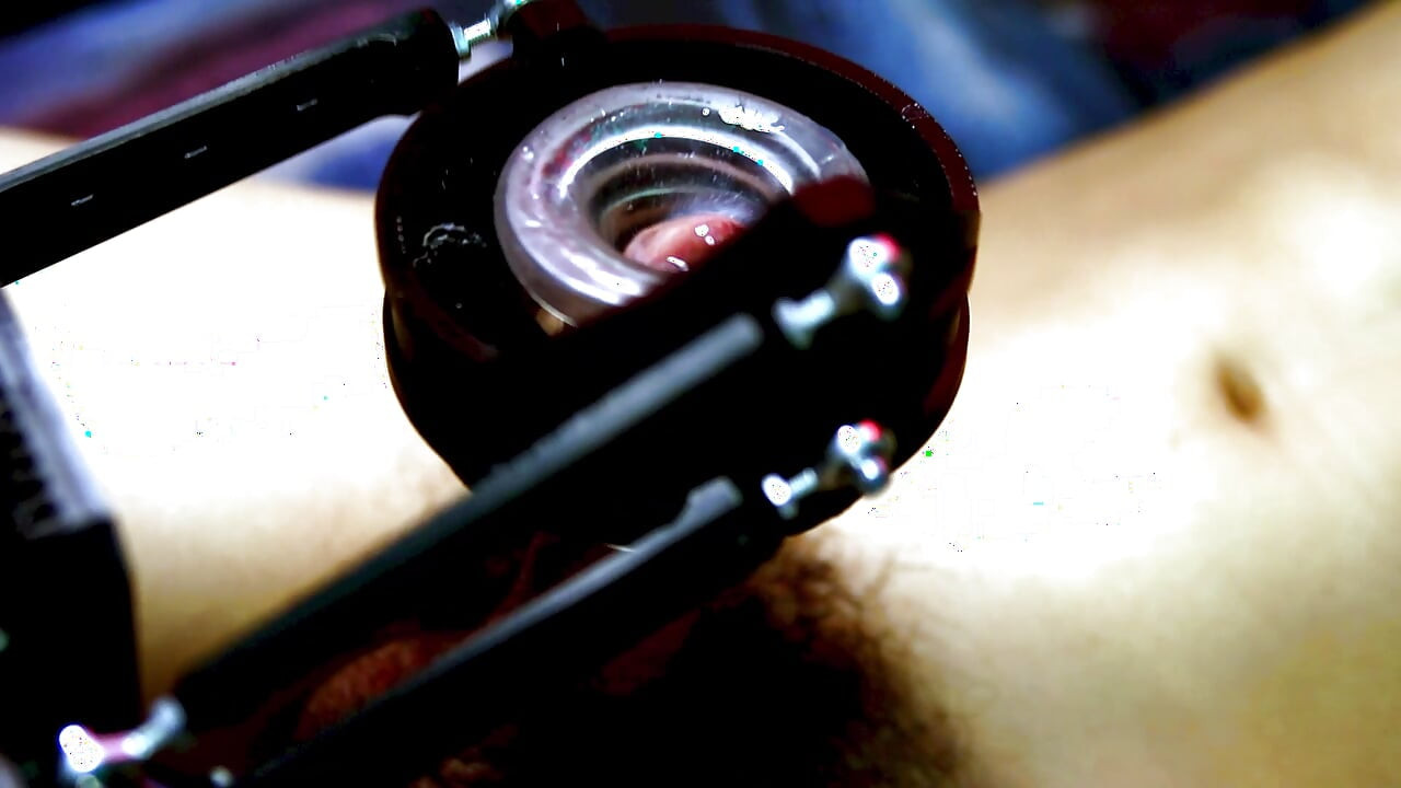 Training my dick again. Jerk off machine.