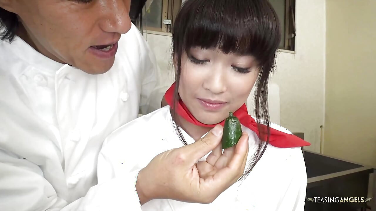 The chef and restaurant management reprimand the Asian cook by instructing her to squeeze thick veggies