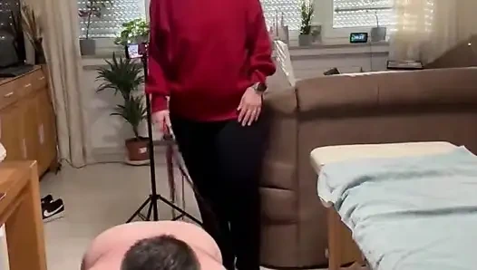 DomLadyMia-SlaveOfM Red welts for the slave Part2