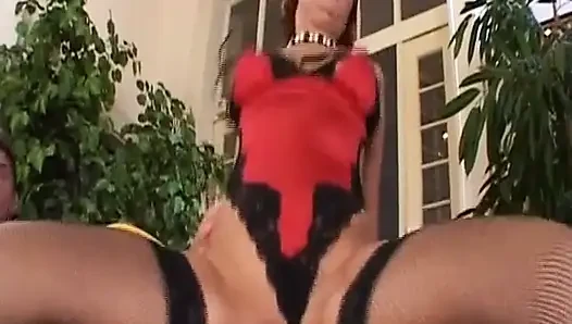 Redhead German MILF Housewife Gets DP in FMM Threesome with Huge Cock